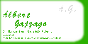 albert gajzago business card