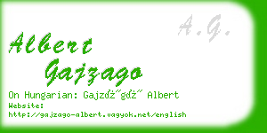 albert gajzago business card